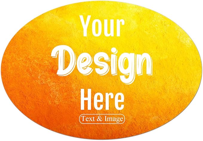 100-500 Custom Stickers Personalized Labels, Customized Stickers with Any Image Logo and Text. Custom Stickers for Business Logo Labels,etc. (Oval,3X1 Inch)