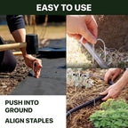 U Shaped Landscape Garden Staples 4 Inch 40 Pack Updated 11Gauge Irrigation Stakes Galvanized Garden Stakes Fabric Pins for Soaker Hose Drip Line Tubing Yard Lawn Staples for Outdoor Decorations