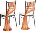 Ling's moment Wedding Chair Sashes Cover Aisle Decorations Draping Fabric Wrinkle-Free with Tie 16 Shades of Burnt Orange for Party Ceremony Reception Floral Arrangement Banquet Outdoor Decor