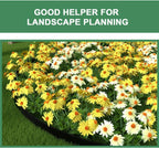 Garden Edging Border,33ft Landscape Edging Garden Borders Edging【4INCH Hight】 Paver Edging Include 30 Stakes,Flexible Lawn Edging Border for Yard, Lawn, Gardens(Black)