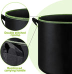 6-Pack 10 Gallon Grow Bags - 300G Heavy Duty Aeration Fabric Pots with Handles,Thickened Nonwoven Planter Bags for Vegetables Flowers Fruits