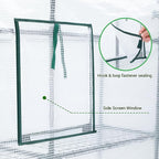 Ohuhu Greenhouse for Outdoors: 3 Tiers 12 Shelves Walk-in Indoor Green House Heavy Duty Plant Stands Reinforced Plastic PE Cover Mini Portable Warm House for Outside, 4.8x2.5x6.4 FT