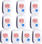 Ultrasonic Pest Repellent 10 Packs, Indoor Pest Control Repeller Plug in,Mouse Rodent Repellent for Ant Rodent Roach Mouse Mosquito Bugs Spider Insect Deterrent,3 Mode Switching