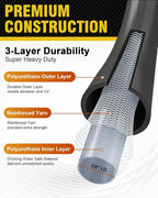 5ft Polyurethane Garden Hose, 5/8 in Lightweight Flexible Water Hose with Swivel Fittings, All-Weather, No-Kink Memory, Commercial Duty, Perfect for Home and Commercial Applications