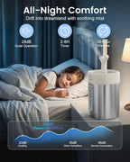 Feekaa Stainless Steel Humidifier, 4L/1Gal Cool Mist Humidifiers for Bedroom up to 500 sq ft, Easy Clean Dishwasher Safe Humidifier Large Room, Humidifiers for Bedroom Nursery Baby Living Room Office