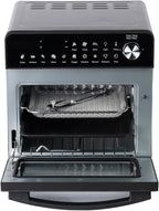 MOI 1500W Air Fryer Toaster Oven - Convection Toaster Oven Air Fryer Combo with 12 Presets - Countertop Ovens for Baking & Frying with Digital Display, Dual Heating, Rotisserie & Dehydrate Function