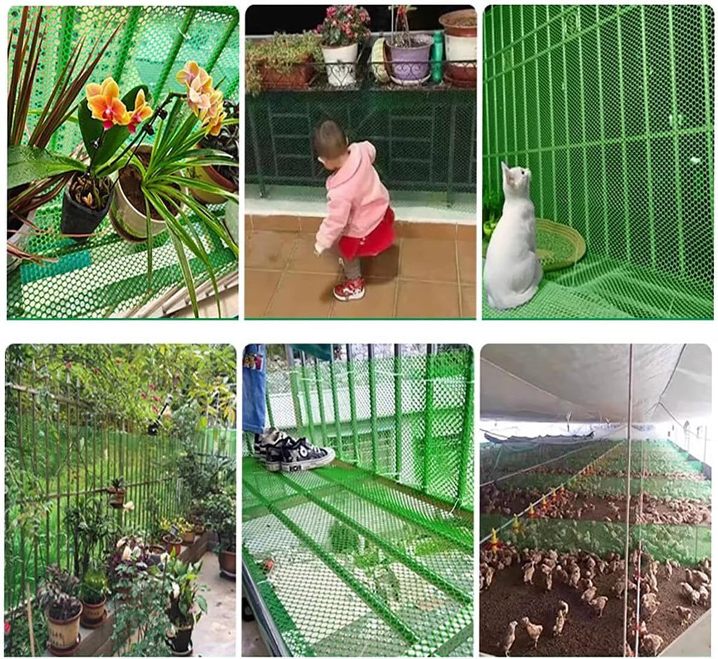 Upgraded Plastic Chicken Wire Fence Mesh 0.7in Poultry Animal Barrier Fence Garden Netting for Farm Poultry Chicken Netting Width 3.3ft(Size:33'L x 3.3'W Roll,Color:Black)