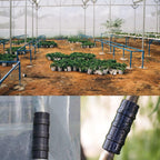 Mtsooning 32mm Greenhouse Frame Pipe Tube, 10 Pcs Plastic Garden Buildings Tube Clip, Black ABS Snap Clamp Tube Film Clip Connector for Sunshade Nets Frame Shelters Season Plant Supplies