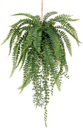 Large Mixed Fern Faux Hanging Plants, Realistic Artificial Plants with Hemp Rope Moss, Indoor for Home Bedroom Bathroom Porch Window Sill Decor, 25.6 Inches Tall, 1 Count