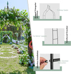 S AFSTAR 9.5 Ft Metal Arch, Outdoor Garden Arch for Various Climbing Plant Flower, Wedding Backdrop Stand Archway Arbor for Wedding Garden Party Ceremony Gothic Style Decoration, Easy-to-Assemble (1)