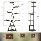 Plant Stand Indoor with Grow Light - 8 Tiered Corner Plant Shelf Indoor