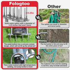 Lawn Aerator Tool, 43.3" Pre-Assembled Lawn Aerator with 12 3.5" Lengthened Iron Spikes, Efficient Manual Grass Spikes Aerator for Yard Aerating, Garden Tools, Easy to Use