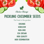 Over 150 Pickling Cucumber Seeds – Organic Heirloom, Non-GMO, High Germination Rate – Perfect for Planting in Home Gardens & Fresh Pickles