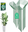 12 Pack 30 inch Plant Support Stakes, Heavy-Duty Half Round Peony Support, Garden Plant Stakes Cage for Outdoor Plants, Peony, Tomato, Hydrangea, (15ln Support +15ln Stainless Extension Tubes)