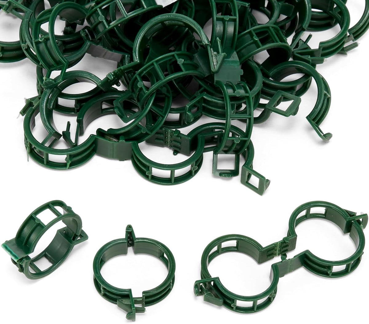 Plant Support Clips 100 PCS, Tomato Vine Clips, Tomato Trellis Plastic Clips, Garden Vine Fixing Clips - for Climbing Plants, Tomato, Grape, Vegetables and Plants Stalks