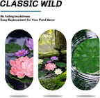 BRBASAP 6Pcs Realistic Floating Lily Pads for Ponds Artificial Foam Lotus Leaves for Pond Decor Plastic Water Lily Pads Foliage for Pool Koi Fish Patio Aquarium Lifelike Pond Plants