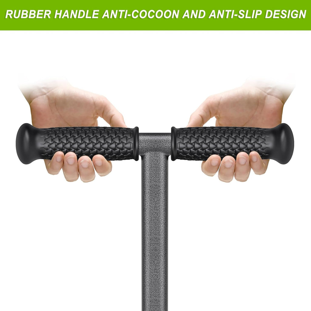 Dolibest Lawn Coring Aerator, Stainless Steel 4 Corer Plug Aerator Tool with Soft Rubber Grip, Manual Grass Aerating Tool, Garden Tool & Cleaning Hand Tool for Loosening Soil and Improving Lawn Health