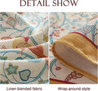 patdrea Designer French Tablecloth for Rectangle Table,Floral Birds Pattern Linen Table Cloth,Fall Yellow Decorative Cover for Kitchen Dining Banquet,Christmas,Thanksgiving,55"x87"-Magnolia
