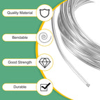 2.5mm Bonsai Training Wire, 16.4 Feet Total Anodized Aluminum Bonsai Wires for Bonsai Tree Shaping/Branches Fixing/Trunk Holding/DIY Crafting [Silver]