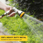 FANHAO Metal Garden Hose Nozzle Heavy Duty, 7 Adjustable Spray Patterns