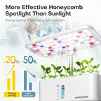 Ahopegarden Indoor Garden Hydroponics Growing System: 10 Pods Kit with LED