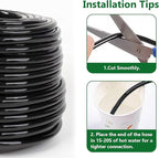 1/4 inch Drip Irrigation Tubing, 200FT/61M Blank Distribution Tubing Drip Irrigation Hose, Garden Watering Drip Line for DIY Drip Irrigation System