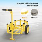 Bonnlo Fishing Cart, Surf Beach Fishing Cart, 12" Big No-Flat Airless Tires, Beach Buggy, 250 lbs Load Capacity