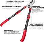 HAUTMEC Anvil Loppers for Tree Trimming Heavy Duty, Extendable 27-37'' Garden Bypass Loppers with Compound Action System, 2" Cutting Capacity, Labor-Saving Tree Trimmer for Yard, Lawn Branch Cutter
