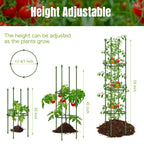 2 Pack Up to 59 Inch Height Adjustable Tomato Cages for Garden