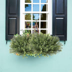 Artificial Rosemary Stems Fake Greenery Plants Faux Bushes Shrubs in Frosted Green for Decor Home Indoor Outdoor Garden 4pcs