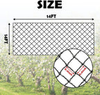 Meanchen Bird Netting 14x14 Ft, 1/2In Mesh Heavy Duty Garden Netting Pest Barrier for Plants, Vegetables, Extra Strong Woven Mesh Netting, Animal Fencing for Fruit Trees Against Birds, Deer, Poultry