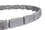 EasyFlex No-Dig Landscape Edging with Anchoring Spikes, 2.7 in Tall Decorative Stone-Look Garden Border, 15 Foot Kit, Slate Gray
