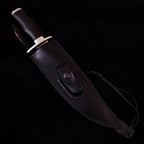 Survival Hunting Knife with Sheath, Handmade 15-inch Full Tang D2 Fixed Blade Tactical Bowie Knife for Camping, Outdoor, Bushcraft, Father's Day Gifts with Solid Engineered Wood Handle (Black)
