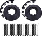 Garden Edging，100FT Landscape Edging with 60 Spikes for Lawn 1.5 Inch Tall (Black, 100FT)