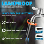 Short Garden Hose 5FT: Water Hose with Sturdy Brass Fittings - Flexible Lightweight Portable Leakproof Hose 5/8" - Hybrid Rubber Portable Hose for Garden, Car Washing, and Outdoor Cleaning