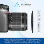 58-82mm Step-Up Ring Adapter, 58mm to 82mm Step Up Filter Ring for 58mm Lens Mount 82mm for DSLR Lenses and ND UV CPL IR Filters （58-82mm）
