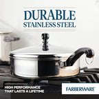 Farberware Classic Stainless Steel Fry Lid, Saute Pan (2.75 Quart), Silver