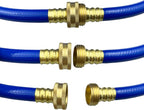 PVC Garden Hose 1/2 Inch Green Heavy Duty Water Hose with Solid Brass Fittings,No Leaking, Flexible,for outdoors,Lawns,Patio (10 FT, Blue, Brass Fittings)