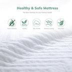 EGO 8 Inch Full Memory Foam Mattress - Green Tea & Cooling Gel, Medium Firm, CertiPUR-US Certified, Double Mattress, 54"x75", White