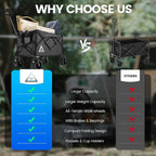 Wagon Cart Shopping Foldable Folding Collapsible with Wheels Big On Beach Garden Outdoor Grocery Heavy Duty Utility All Terrain Portable Wagons Carts for Groceries Sand Camping Sports Black