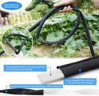 Secbulk 2026 Flat Soaker Hose 25 ft with Stakes for Garden, 25ft Linkable Drip Hose Diy Garden Irrigation System Saving 80% Water, Dual-layer Leak-free Design Water Hose with Holes