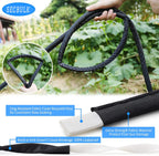 Secbulk 2026 Flat Soaker Hose 200 ft with Stakes for Garden, 50ft x 4 Linkable Drip Hose Diy Garden Irrigation System Saving 80% Water, Dual-layer Leak-free Design Water Hose with Holes