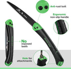 MOSSY OAK Folding Saw - 7 Inch Pruning Handsaw with Pouch, D6A & M2 Bimetal Saw Blade, Hunting Saw Foldable for Deer, Tree, Wood, and Limb Cutting