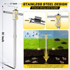 Gopher & Mole Bait Applicator, Stainless Steel Gopher/Mole/Vole Killer, Durable and Removable Gardening Pest Control Tool for Yard, Upgraded Non-Clogging Bait Outlet(Not Include Bait)