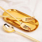SUT 100PCS Gold Plastic Forks and Spoons Heavy Duty Set, Gold Disposable Silverware, Gold Cutlery, Gold Disposable Utensils, Plastic Flatware Includes 50 Forks, 50 Spoons for Party