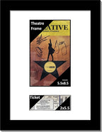 Creative Picture Frames [11x14bk-w] Black Theatre Frame with White Matting, Holds 5.5x8.5-inch Media Plus Ticket Including Installed Wall Hanger (Theatre Bill Not Included)