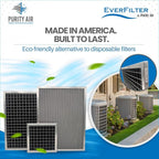 20x25x1 Electro-static Air Filter (1-Ct) AC Furnace Filter, Reusable & Washable 4-Stage Electrostatic Filter for Residential and Commerical HVAC (Actual Size: 19.75 x 24.75 x 0.75 Inches)