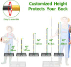 Lawn Leveling Rake 30”x10” Large Heavy Duty Metal Lawn Leveler with Long Adjustable Handle Proffesional Yard Leveling Rake for Soil Dirt Sand Compost Efficient Lawn Leveling Tool (6FT)