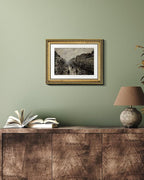 VIYYIEA Gold Framed Wall Art Canvas Print Home Decor for Living Room Classical Cityscape Artwork Wall Decorations Vintage Canvas Prints Parisian Street Bathroom Farmhouse Wall Pictures Office 11x14in