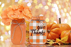 Thanksgiving Decorations Mason Jar, Farmhouse Harvest Thanksgiving Table Decor for Centerpieces, Dining Table Centerpiece, Living Room Table Decor, Thanksgiving Centerpieces with Flowers Decoration